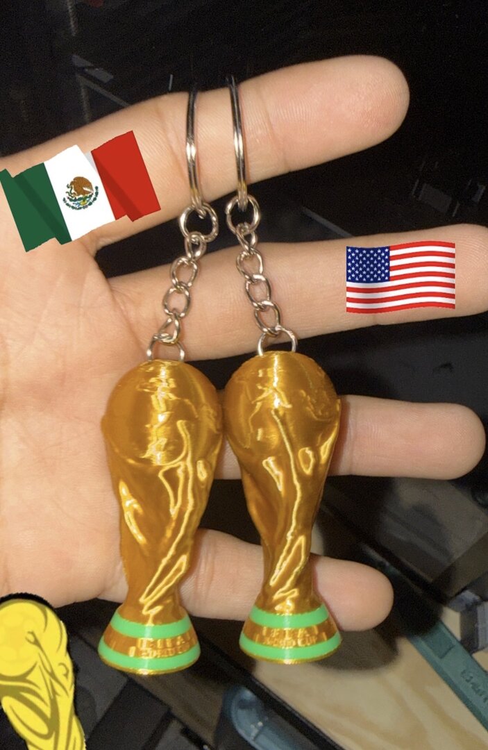 World Cup trophy keychains